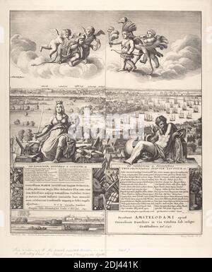 Von Hollar's `View of London', 1647. (Blätter I und VII zusammen gedruckt), Druck eines unbekannten Künstlers, 20. Jahrhundert, nach Wenzel Hollar, 1607–1677, Böhmisch, 1907, Reproduktion Stockfoto